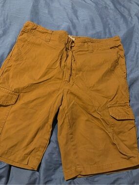 Men's Cargo Shorts in Mustard Tan